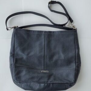 COACH Black Leather Shoulder Bag